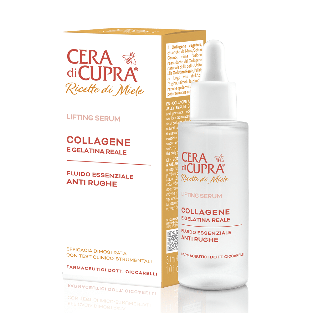 CERA di CUPRA Anti aging Serum med vegetabilsk kollagen og Royal Jelly, 30 ml