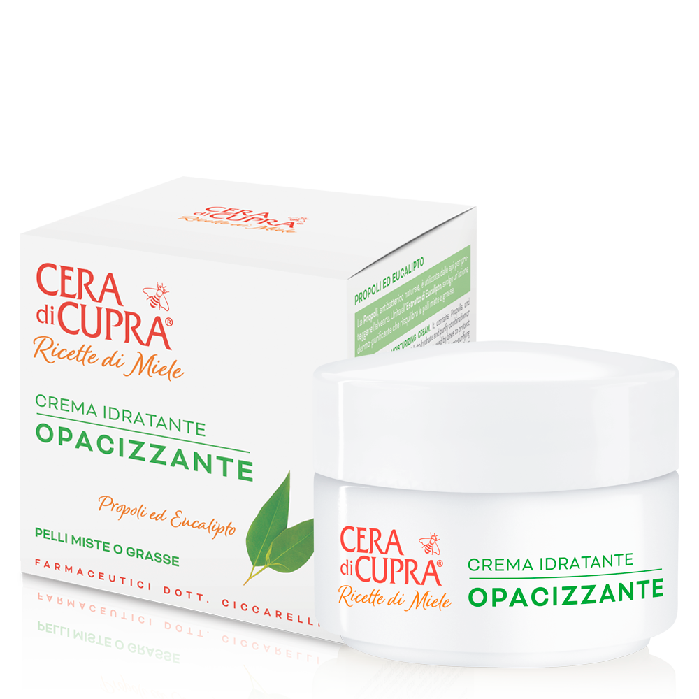 CERA di CUPRA, Fugtighedcreme med propolis og eucalyptus, til fedtet hud, krukke, 50 ml