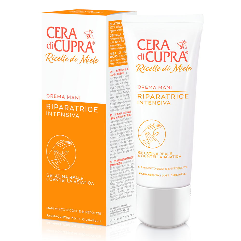 CERA di CUPRA, Intensiv Håndcreme med Royal Jelly til meget tørre hænder, tube, 75 ml